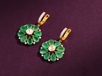 Anaya Polki And Diamond Hoops