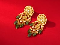 Nisha Polki Long Earrings