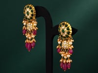 Vinu Polki Long Earrings
