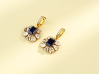Mukta Polki And Diamond Hoops