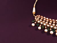 Vishaka Polki And Diamond Necklace