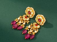 Virina Polki Long Earrings