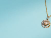 Diya Polki And Diamond Pendant