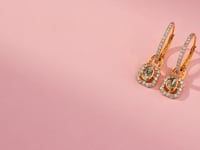 Camila Polki And Diamond Hoops