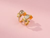 Zoe Polki And Diamond Hoops