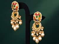 Umaira Polki Long Earrings