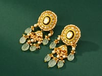 Rina Polki Long Earrings