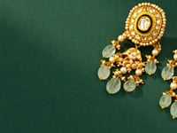 Rina Polki Long Earrings