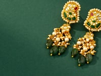 Zoya Polki Long Earrings