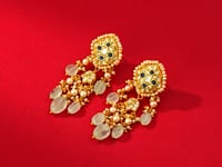 Devika Polki Long Earrings