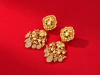 Tina Polki Long Earrings