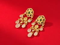 Sia Polki Long Earrings