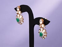 Bella Polki And Diamond Long Earrings
