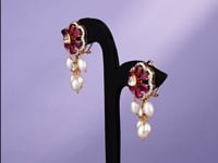 Noelle Polki And Diamond Long Earrings