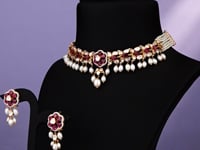 Srijita Polki And Diamond Choker