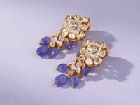 Nora Polki And Diamond Long Earrings