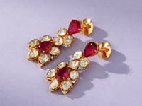 Nova Polki And Diamond Long Earrings