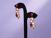 Nova Polki And Diamond Long Earrings