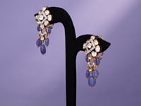 Nora Polki And Diamond Long Earrings