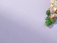 Shejali Polki And Diamond Long Earrings