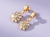 Saira Polki And Diamond Long Earrings