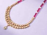 Firoza Polki And Diamond Necklace