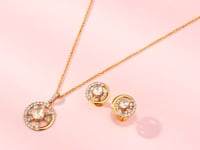 Diya Polki And Diamond Pendant