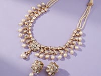 Vibhuti Polki And Diamond Necklace
