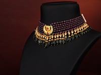 Lata Polki Bead Choker