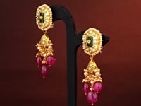 Rhea Polki Long Earrings