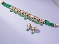 Jahnavi Polki And Diamond Tops