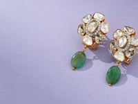 Jahnavi Polki And Diamond Tops