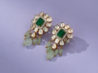 Sornaya Polki And Diamond Long Earrings