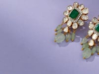 Sornaya Polki And Diamond Long Earrings