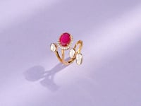 Avika Polki And Diamond Ring