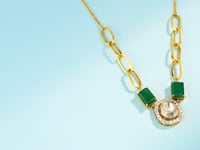 Mansi Polki And Diamond Pendant
