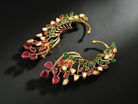 Celine Polki And Diamond Earcuffs