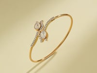Anvi Polki And Diamond Bangle