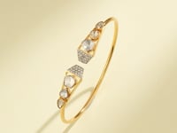 Diya Polki And Diamond Bangle