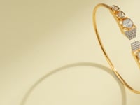 Diya Polki And Diamond Bangle
