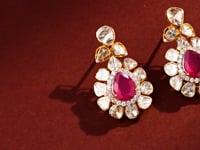 Kesha Polki And Diamond Long Earrings