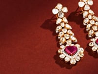 Medha Polki And Diamond Long Earrings