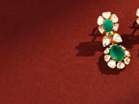 Anaya Polki And Diamond Long Earrings