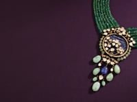 Fellah Polki And Diamond Bead Pendant