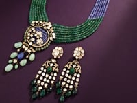 Urvita Polki And Diamond Long Earrings
