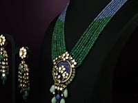 Fellah Polki And Diamond Bead Pendant