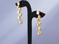 Vanya Polki And Diamond Long Earrings