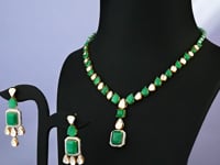 Sheena Polki And Diamond Long Earrings