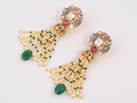 Prisha Polki And Diamond Jhumkas