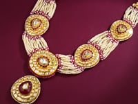 Lavanya Polki And Diamond Long Necklace
